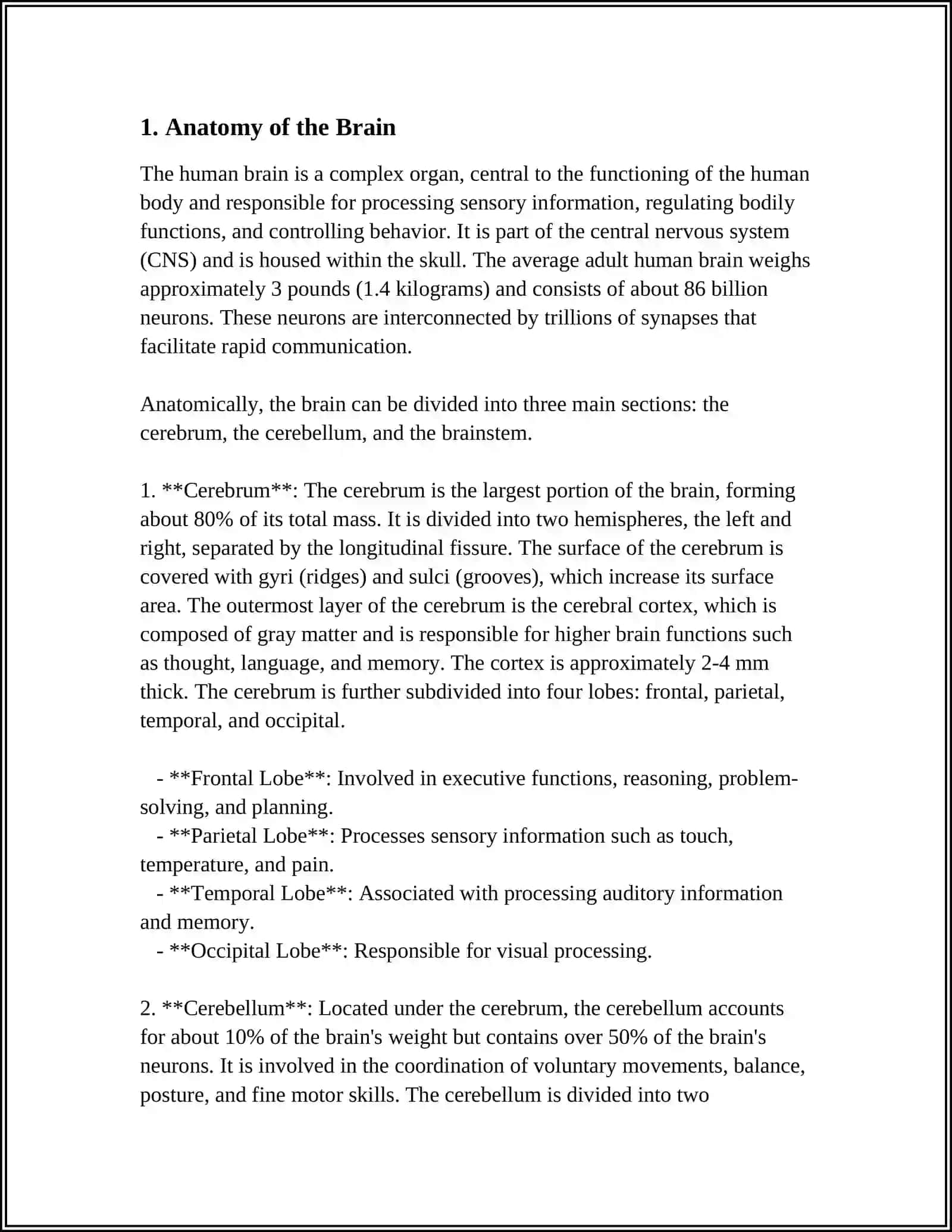 THE BRAIN AND ITS FUNCTION 3