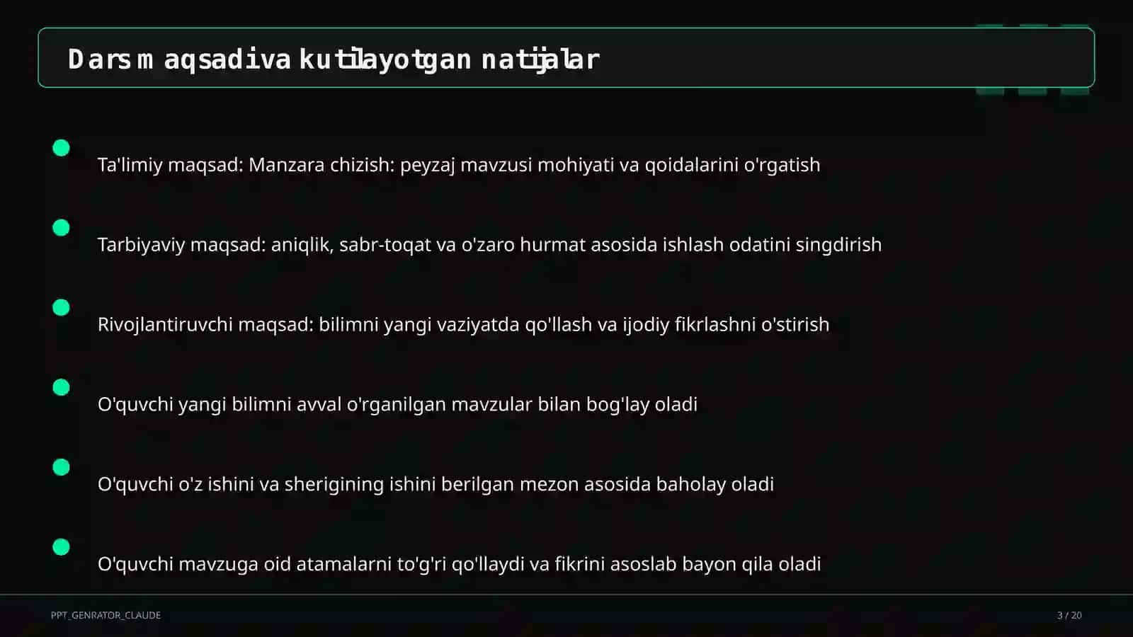 Manzara chizish: peyzaj (3-sinf) 3