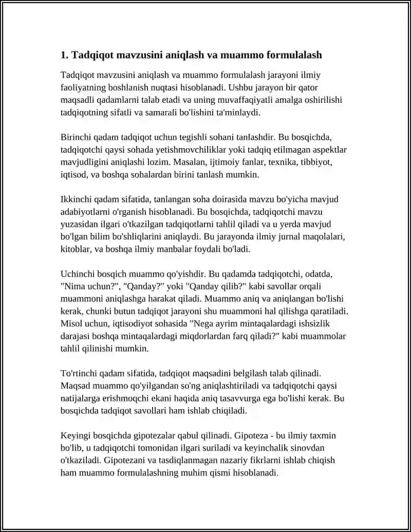 SOTSIOLOGIK TADQIQOTNING ASOSIY BOSQICHLARINI TASVIRLASH 3