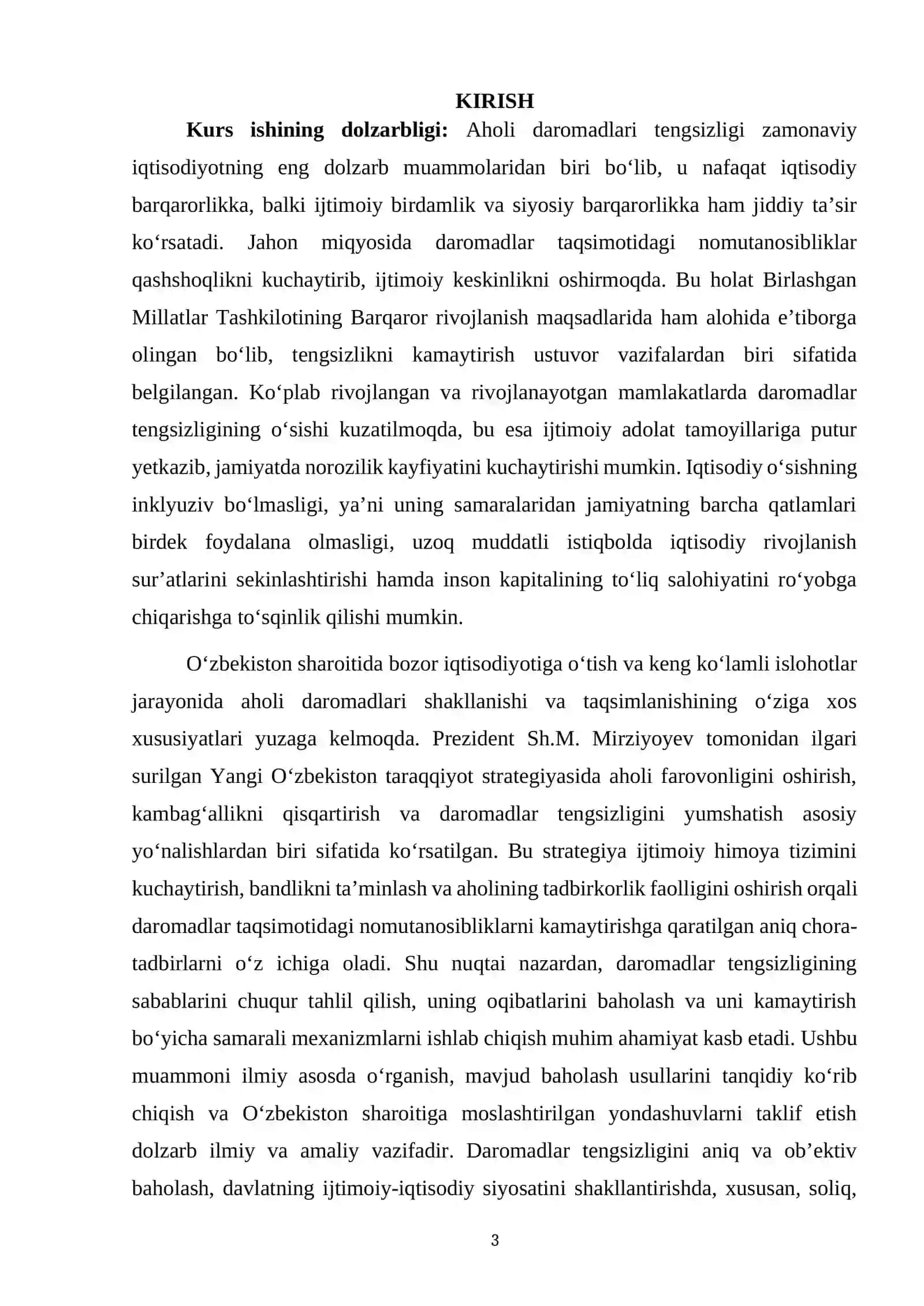 Aholi daromadlari tengsizligini baholash usullari va ko'rsatkichlari 3