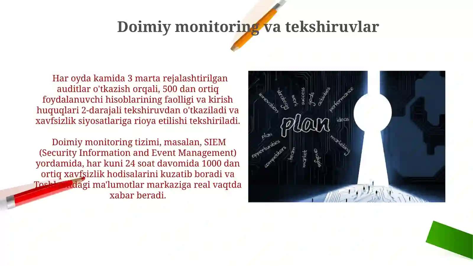 Xavfsizlik Texnologiyalari va Nazorat Choralar 3