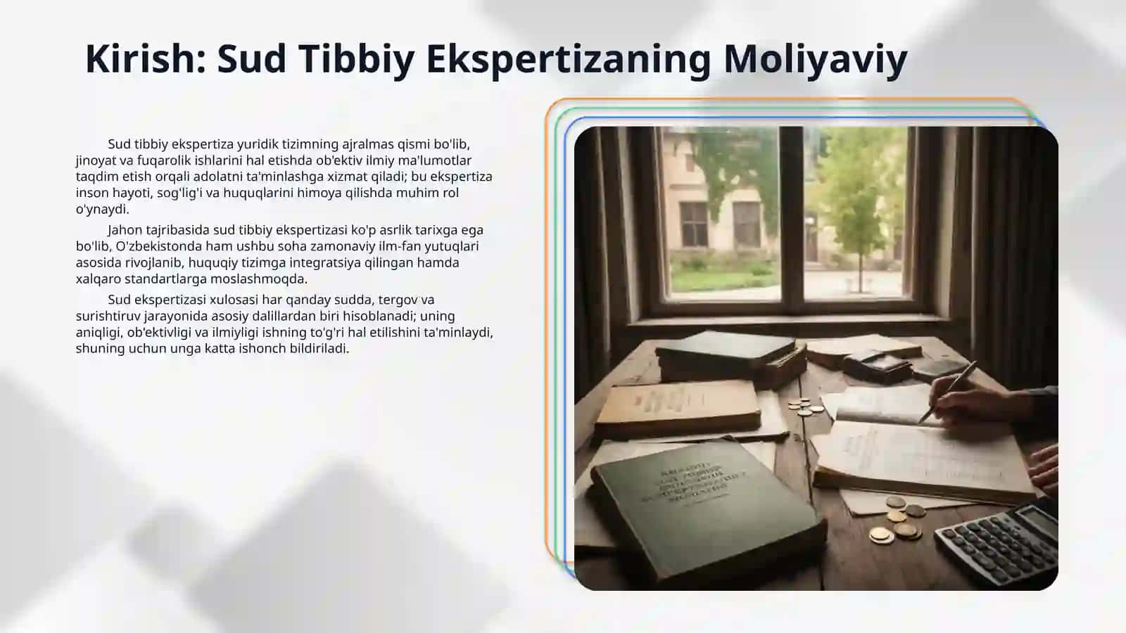 Sud tibbiy ekspertiza faoliyatini belgilovchi meyoriy hujjatlar. 3