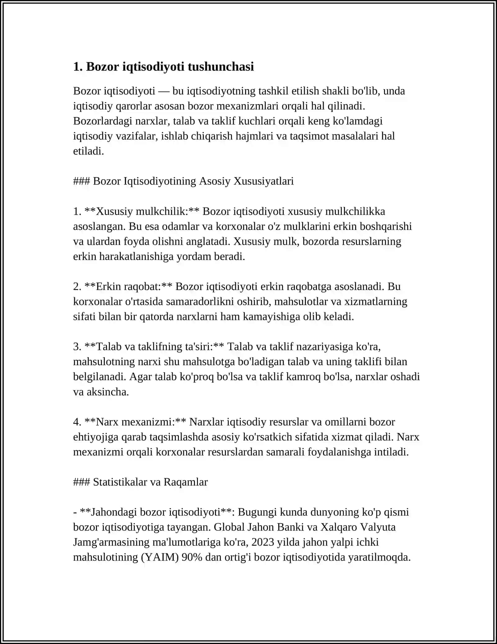 TOSHKENT DAVLAT IQTISODIYOT UNIVERSITETI DAVLATNING BOZOR IQTISODIYOTIDAGI VA IQTISODIY SIYOSATI 3