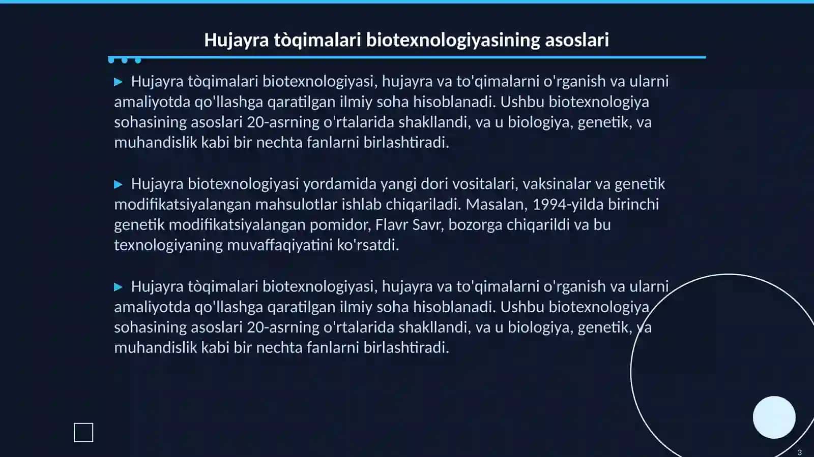 Hujayra tòqimalari biotexnologiyasi 3