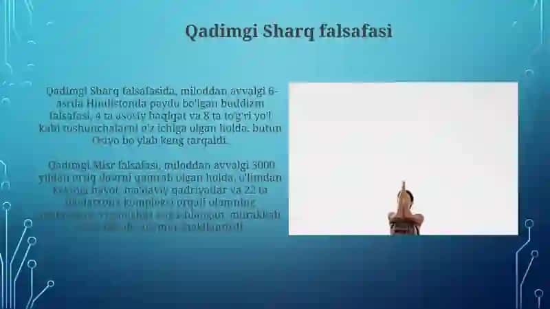 Falsafiy tafakkur bosqichlari.Sharq falsafasi 3
