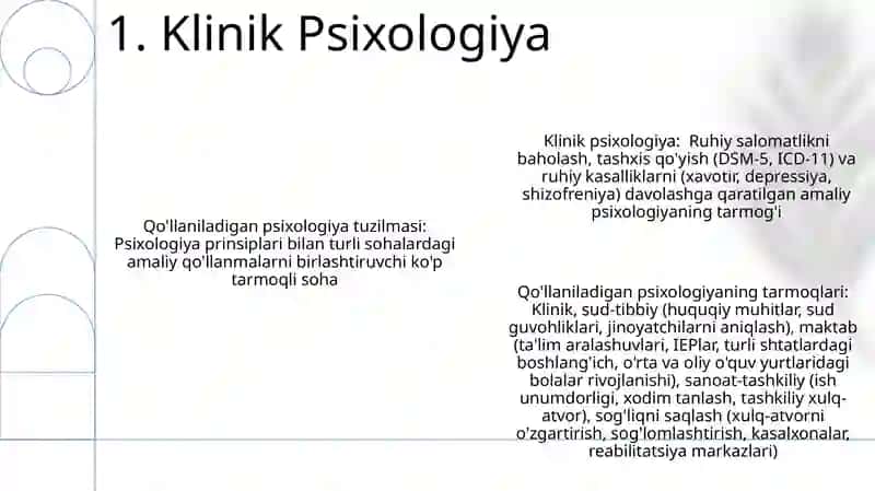Amaliy psixologiyaning boʻlimlari va tuzilishi 3