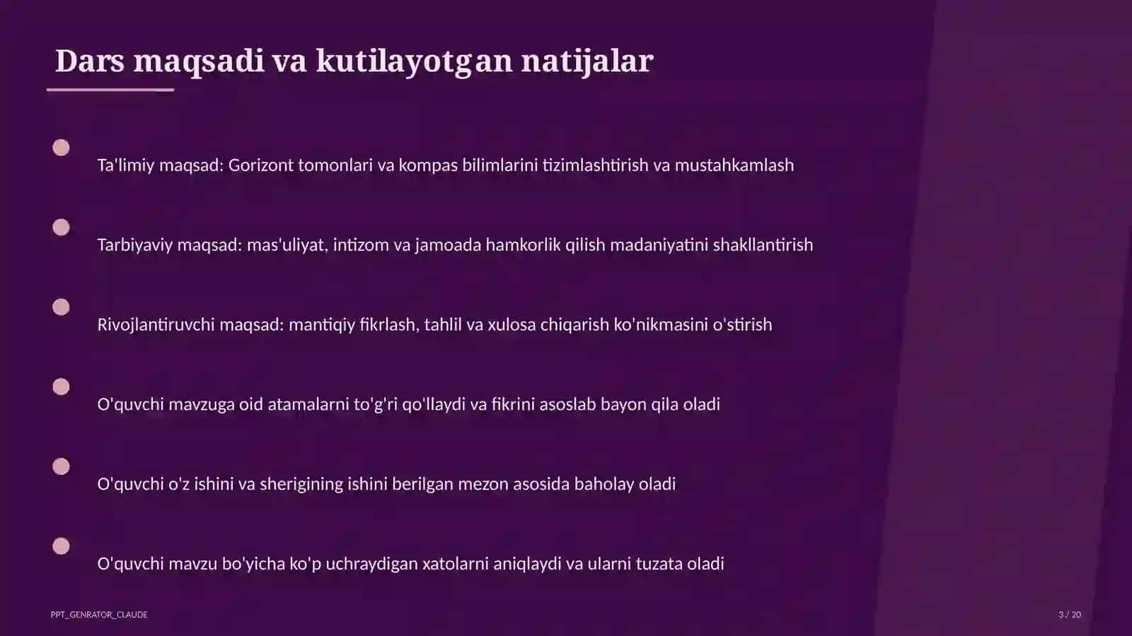 Gorizont tomonlari va kompas (3-sinf) 3