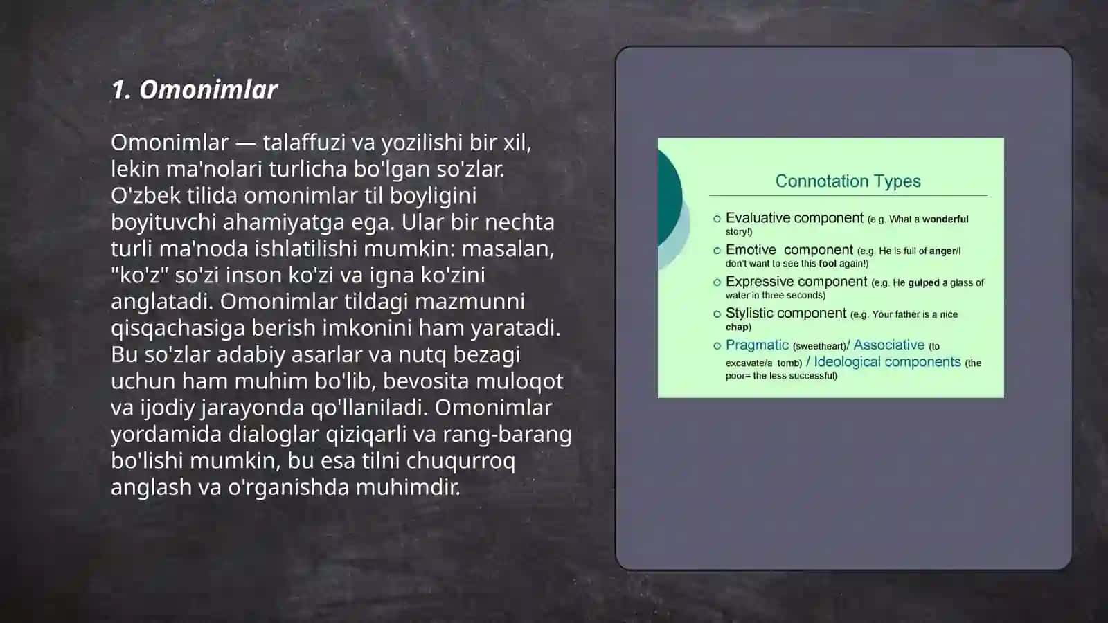 Types of meaning and lexical-semantic meanings of words 3