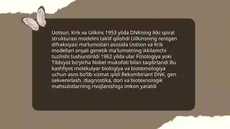 Nobel mukofoti sovrindorlari va ularning biotexnologiyaga qo'shgan hissasi 3