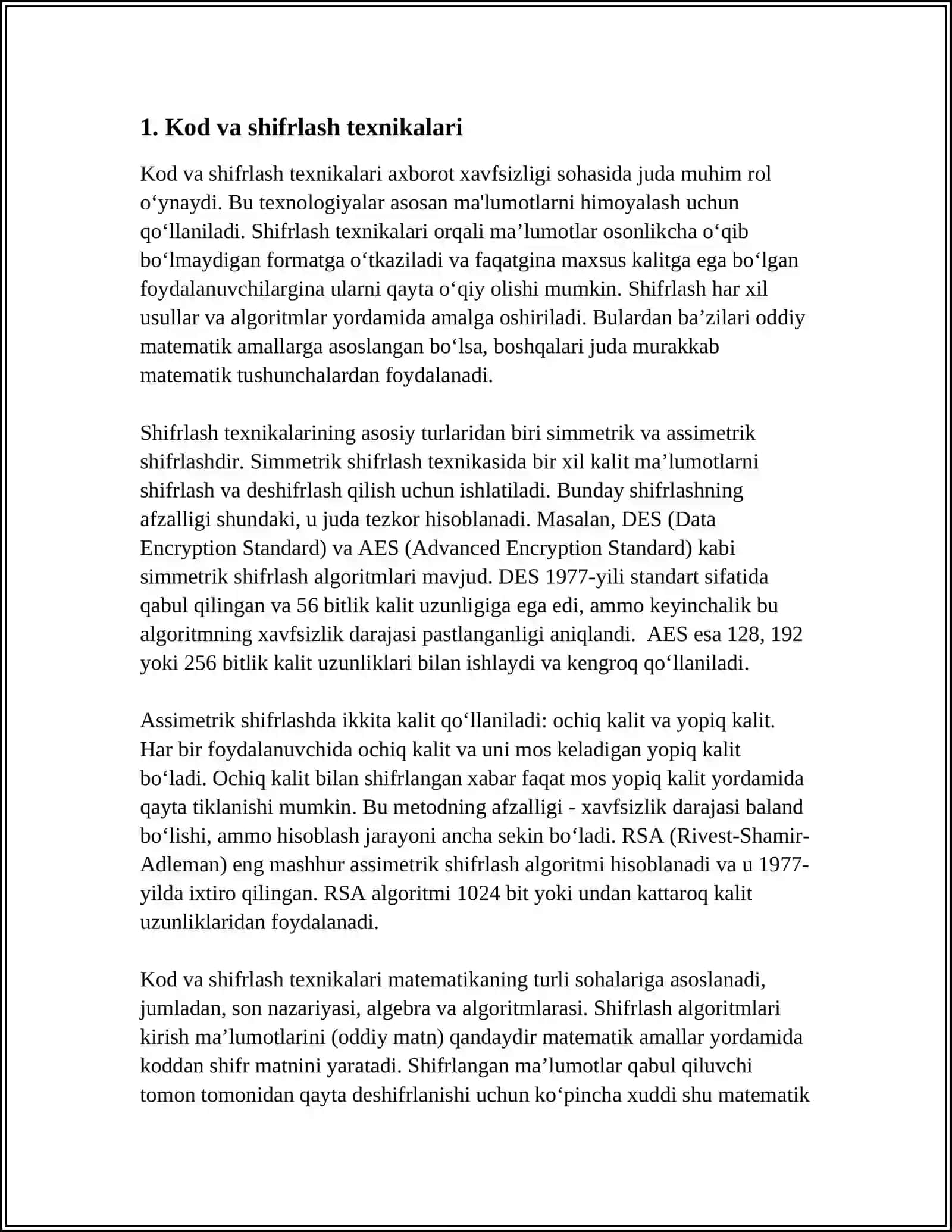 KODLAR HAQIDA 3