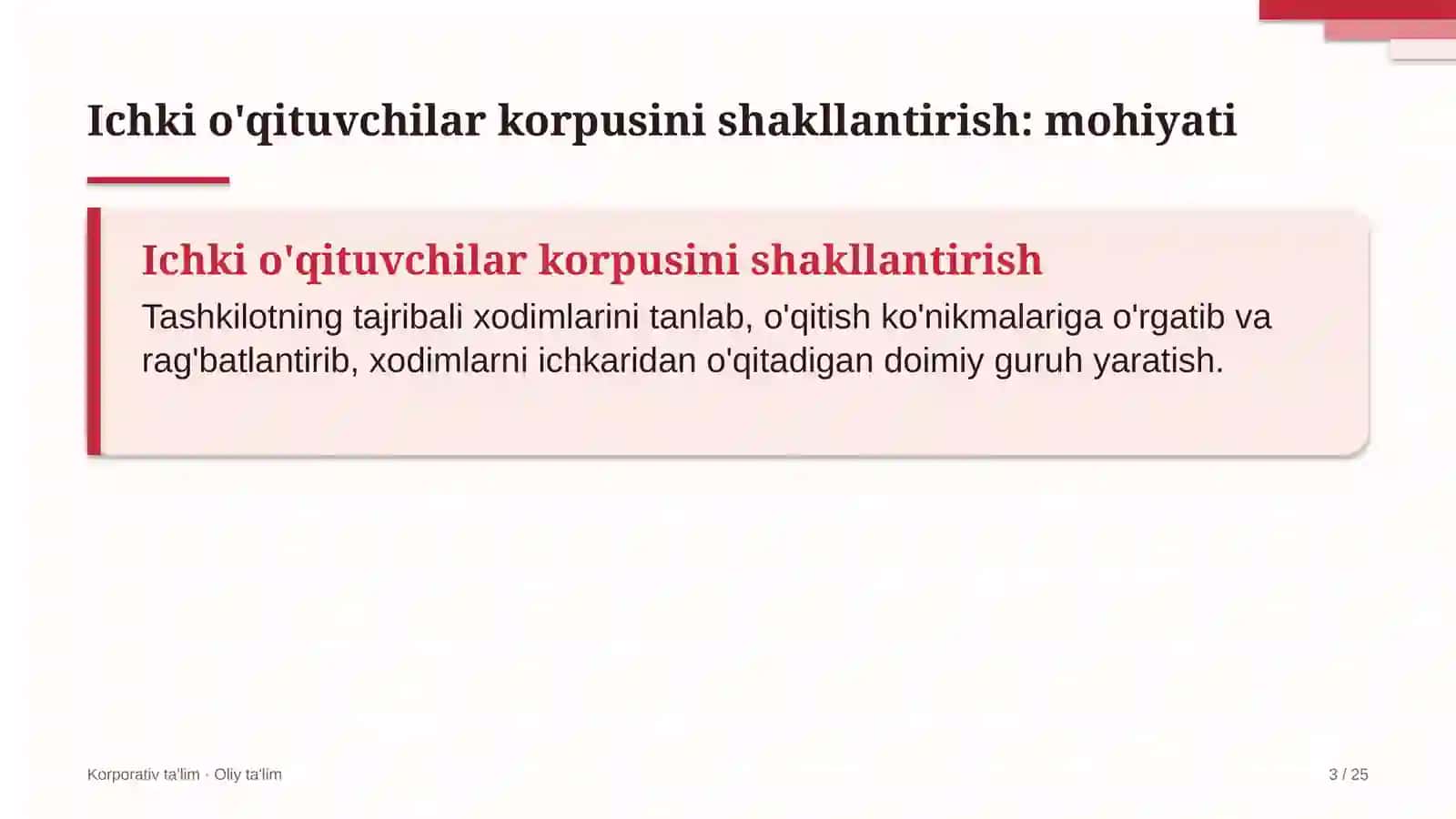 ta'lim texnologiyalari startaplarida ichki o'qituvchilar korpusini shakllantirish 5404 3