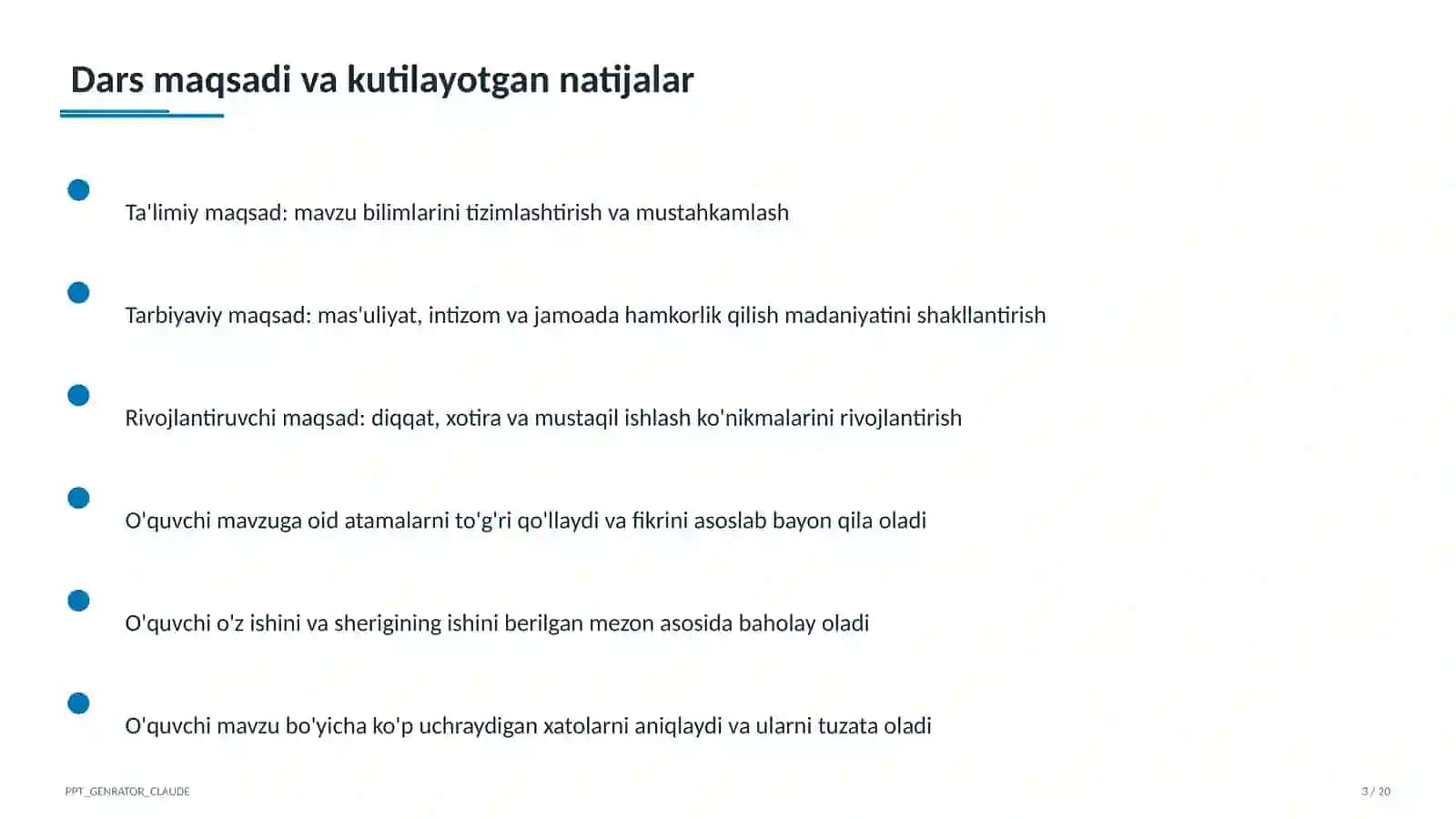 Sinf rahbarining yillik ish rejasi 3