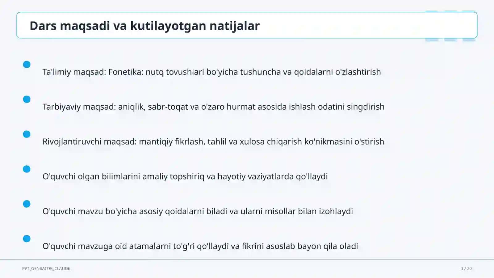 Fonetika: nutq tovushlari (5-sinf) 3