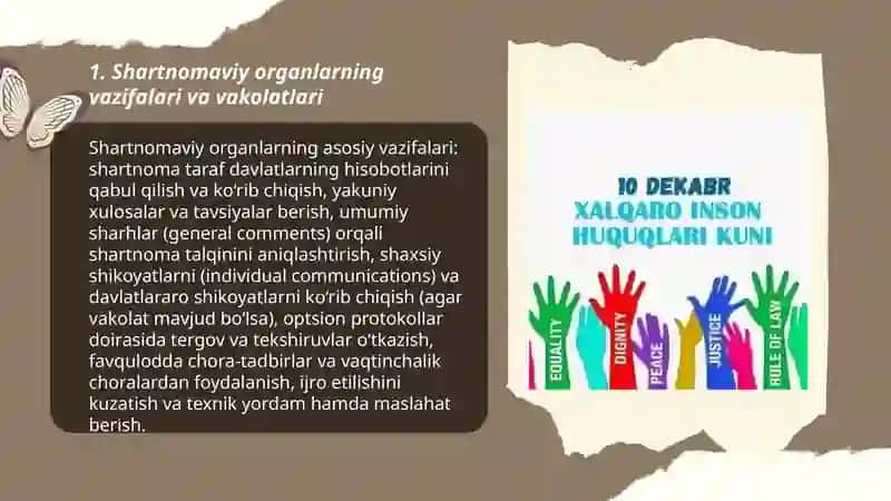 Inson huquqlari boʻyicha xalqaro shartnomaviy institutlar faoliyati 3