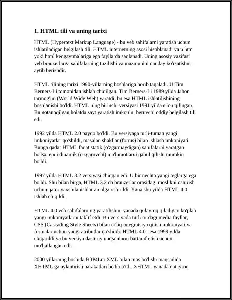 HTML TILI VA UNING STRUKTURASI 3
