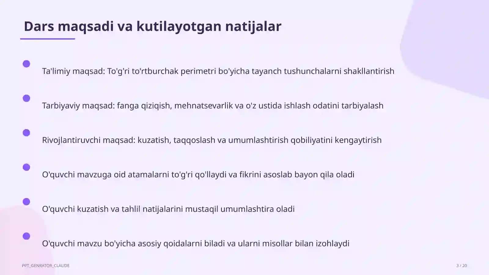 To'g'ri to'rtburchak perimetri (2-sinf) 3