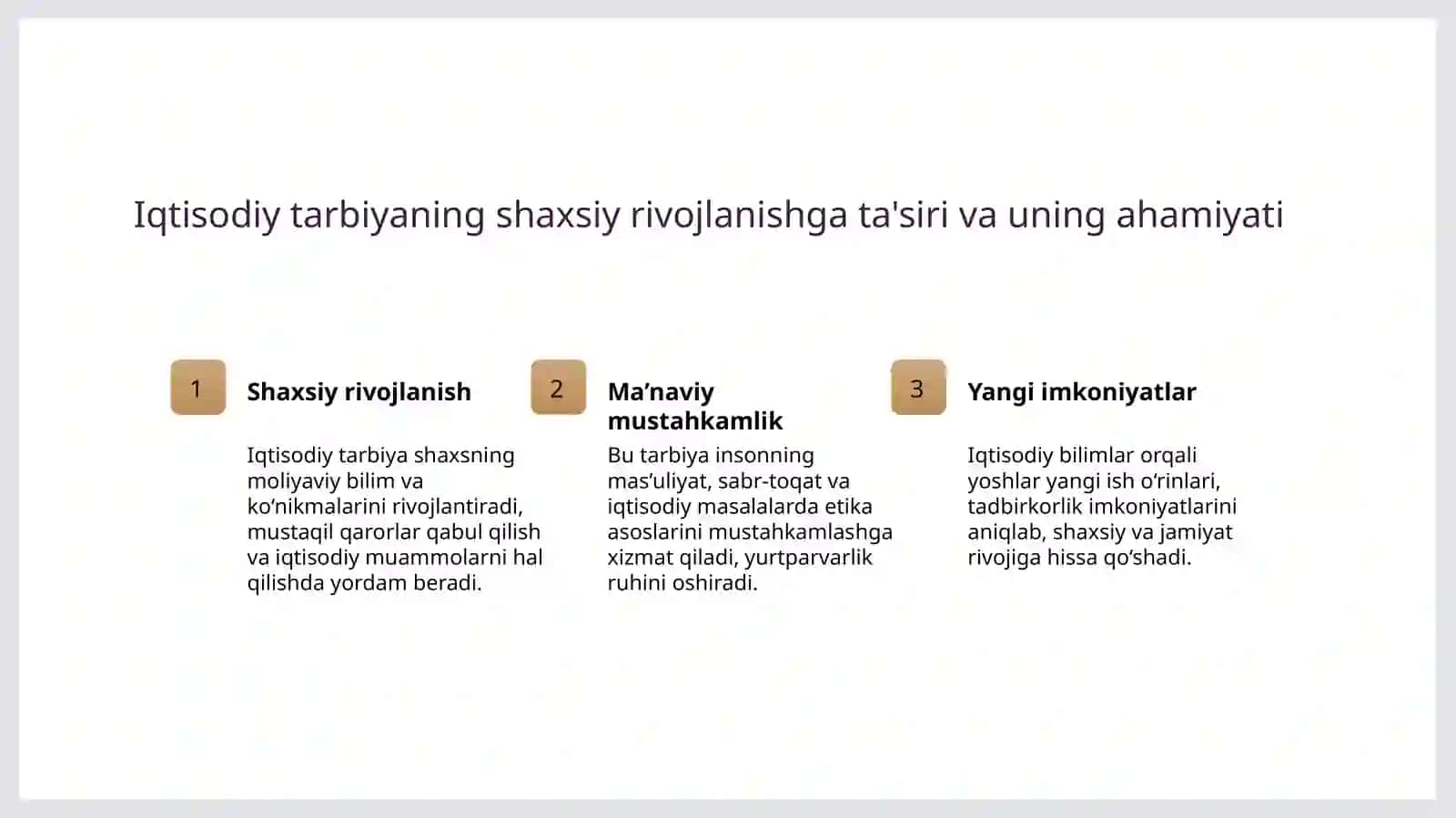 Iqtisodiy tarbiyasi.Vatanparvarlik tarbiyasi 3