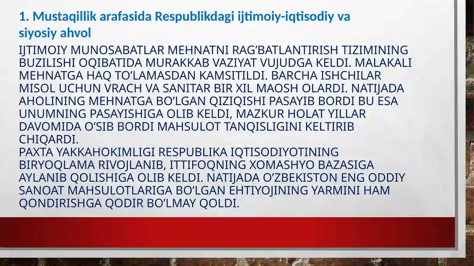 O’ZBEKISTON RESPUBLIKASINING TASHKIL TOPISHI VA UNING TARIXIY AHAMIYATI 3