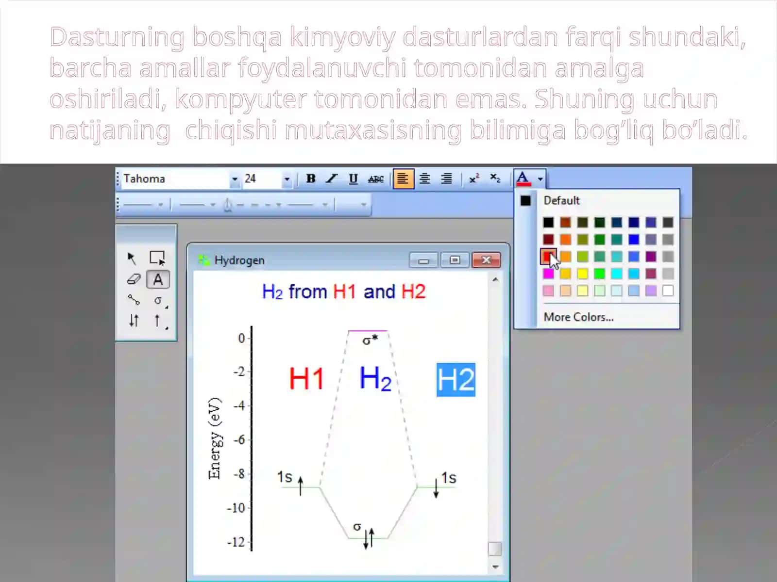 ChemLab dasturida ishlash 3