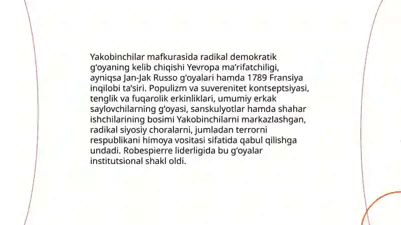 Yakobinchilar mafkurasining radikal demokratik mazmuni 3