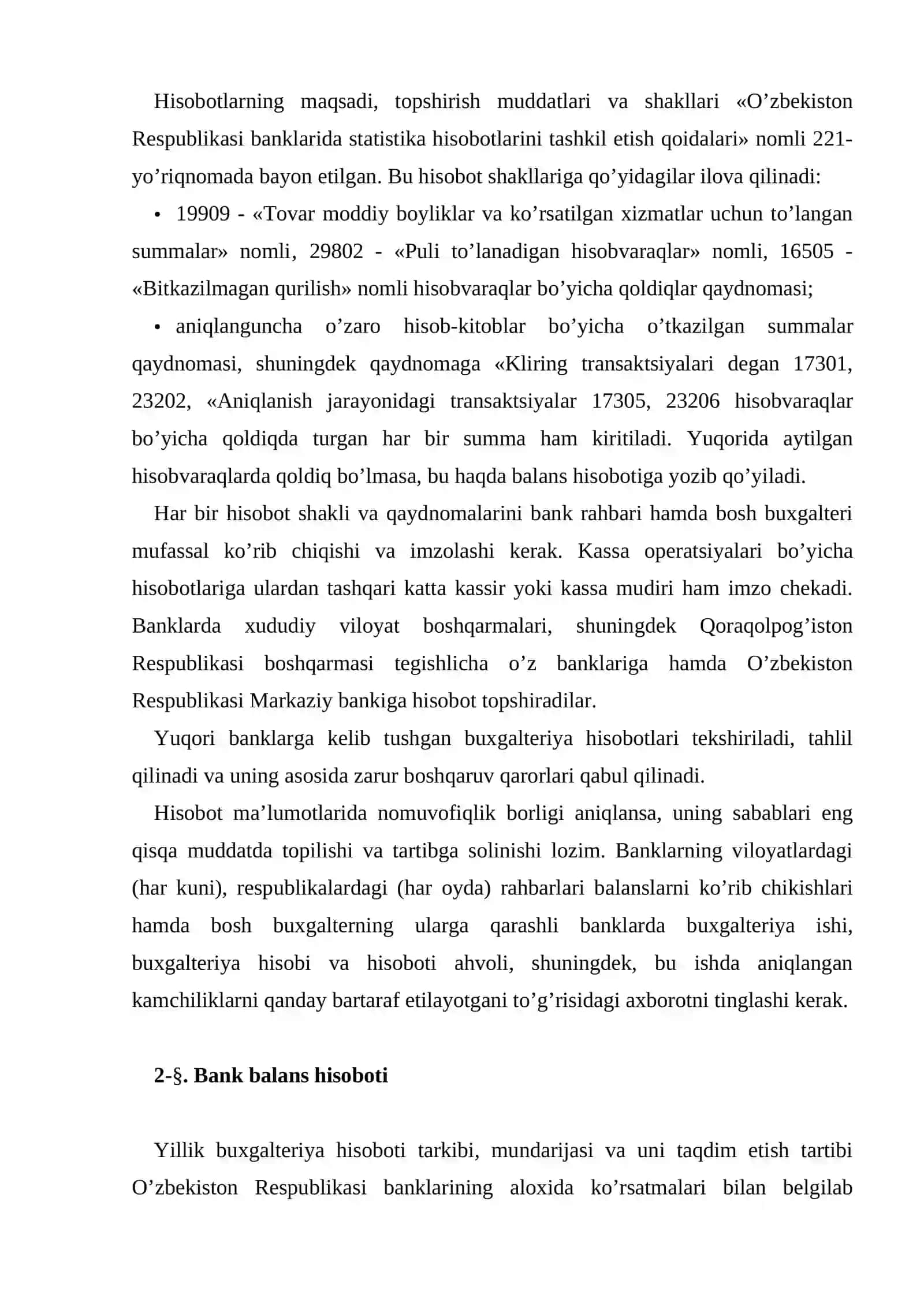 Banklarning buxgalteriya hisobotlari 3