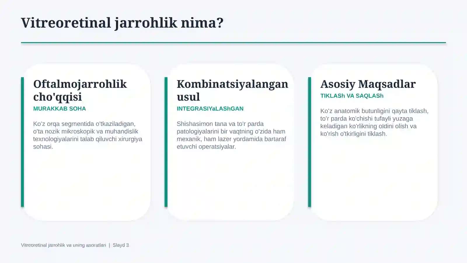 Vitreal jarrohlik (Vitrektomiya) | 15 slayd 3