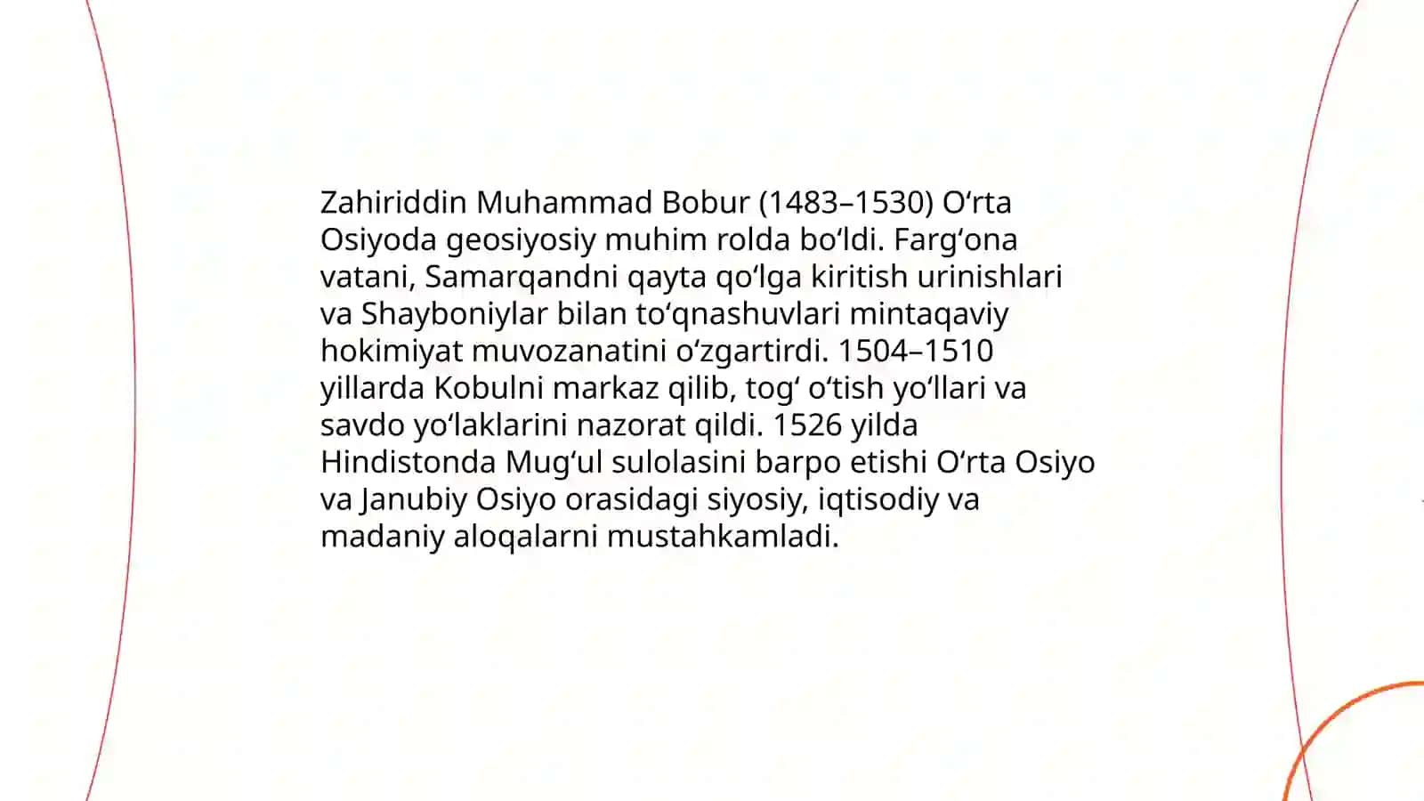 Zahiriddin Muhammad Boburning Ôrta Osiyo geografiyasida tutgan oʻrni 3