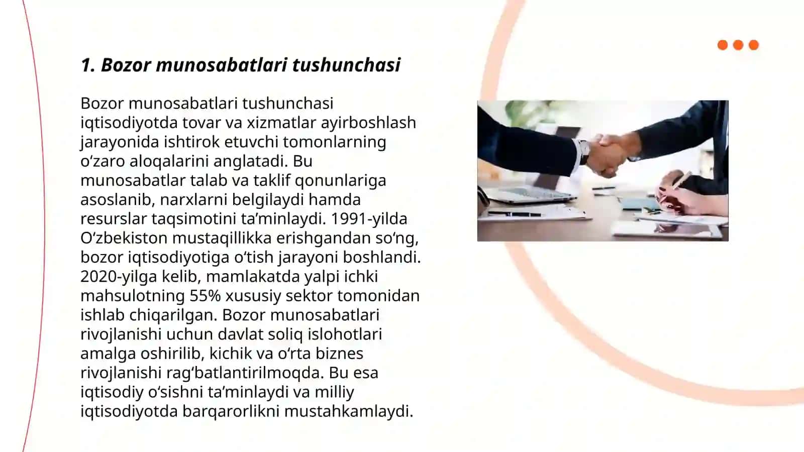 Bozor munosabatlarida oʻtishing huquqiy asoslari 3