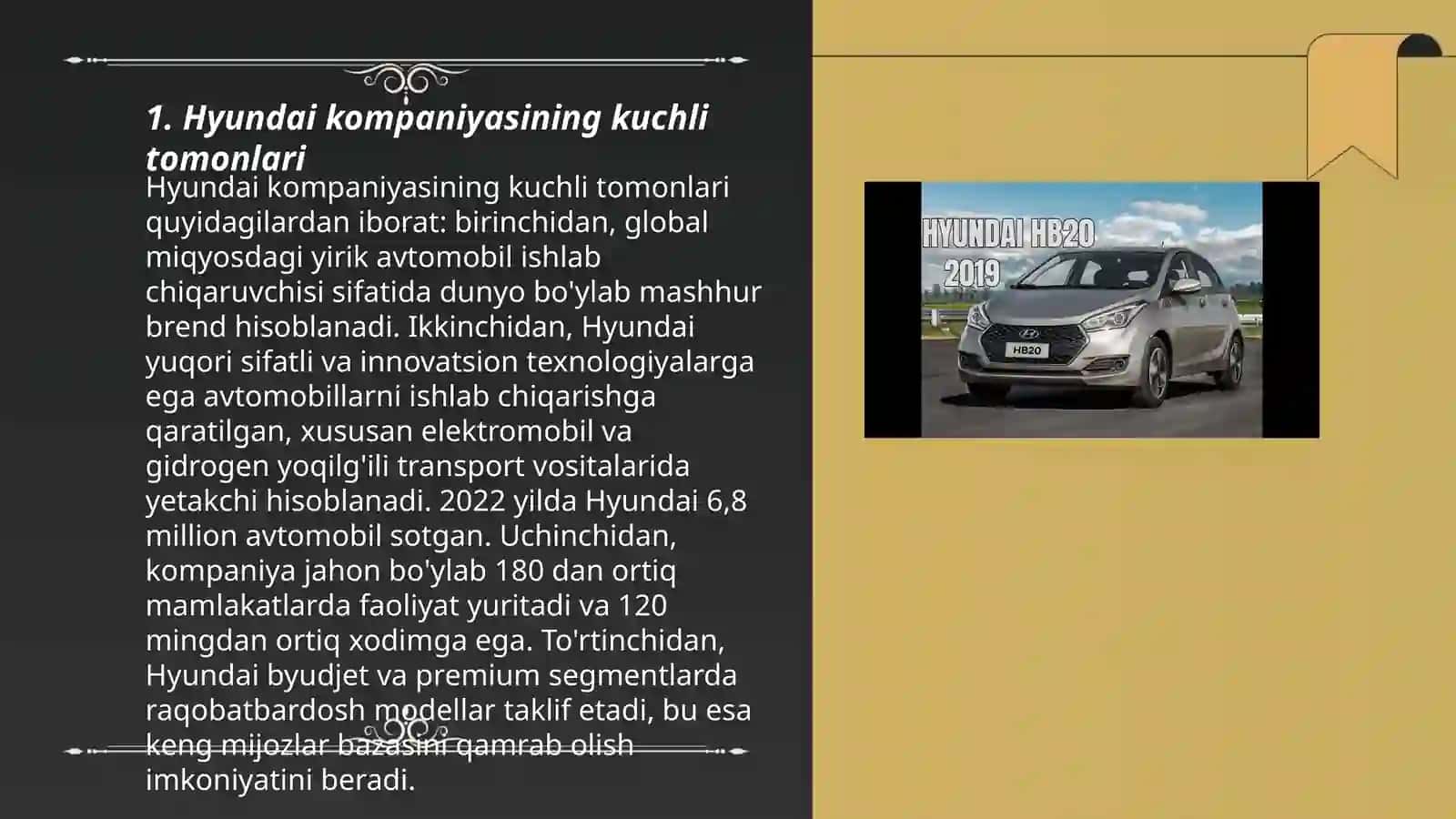 Hyundai kompaniyadi swot taxlili 3