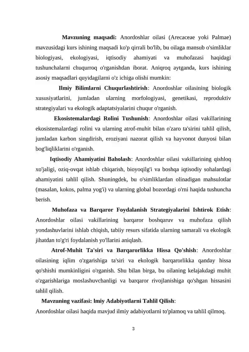Anordoshlar oilasi (Arecaceae yoki Palmae) 3