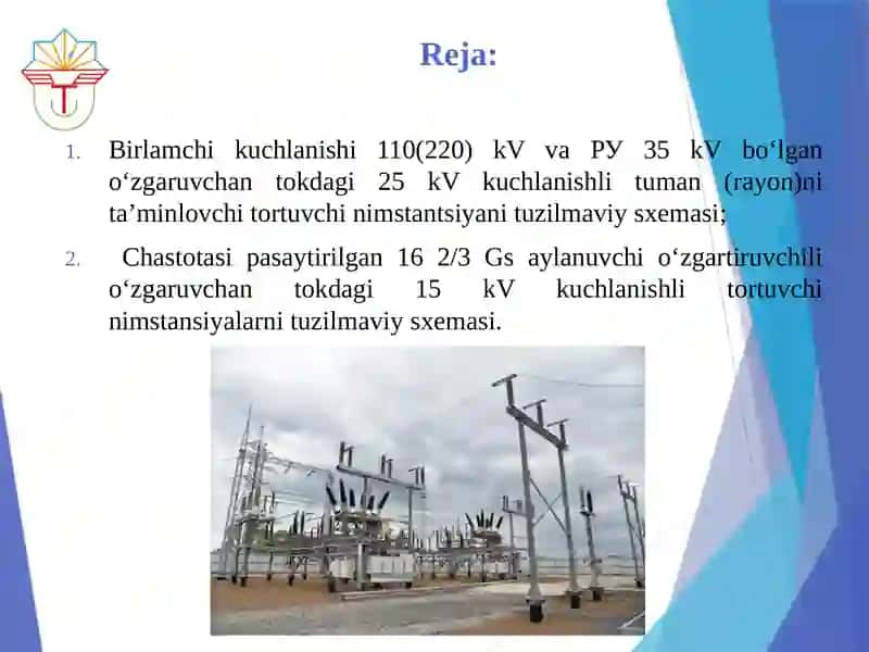 Tezyurartemiryo‘lmagistrallariningtortuvchinimstansiyalari 3