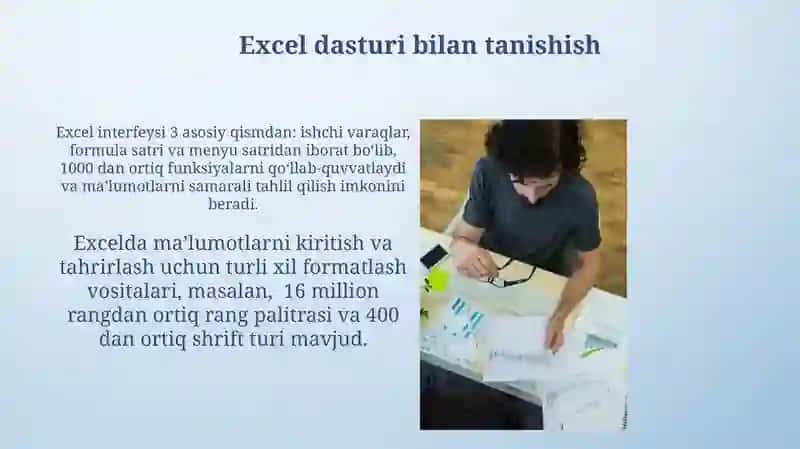 Excel bilan ishlash 3