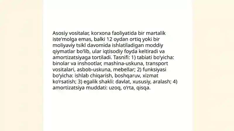 Asosiy vositalar hisobi 3