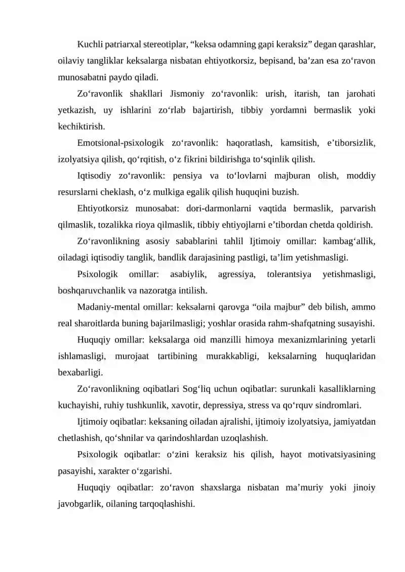 OILADA YOSHI KATTA INSONLARGA NISBATAN ZO‘RAVONLIK VA EHTIYOTKORSIZ MUNOSABAT 3