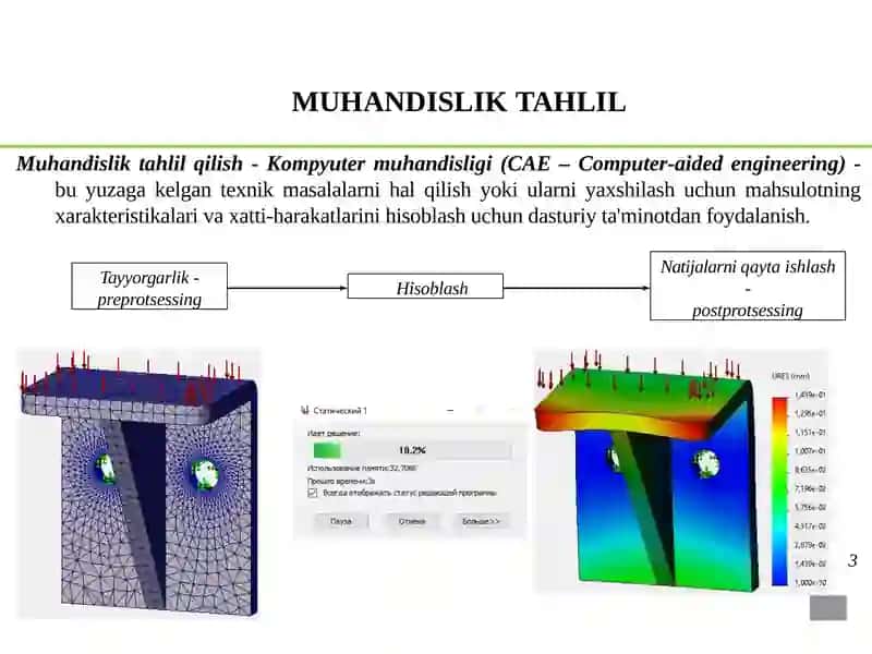 Chekli elementlar usuli damuhandislik tahlili 3