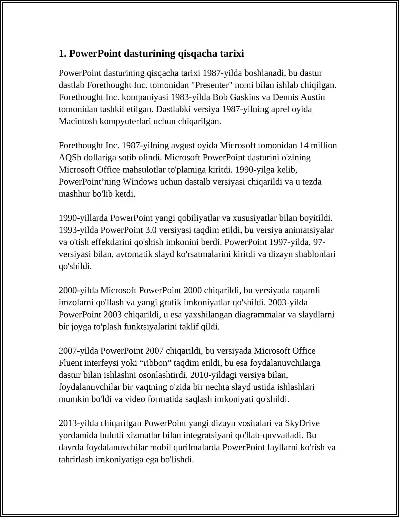 POWERPOINT DASTURI VA UNING IMKONIYATLARI 3