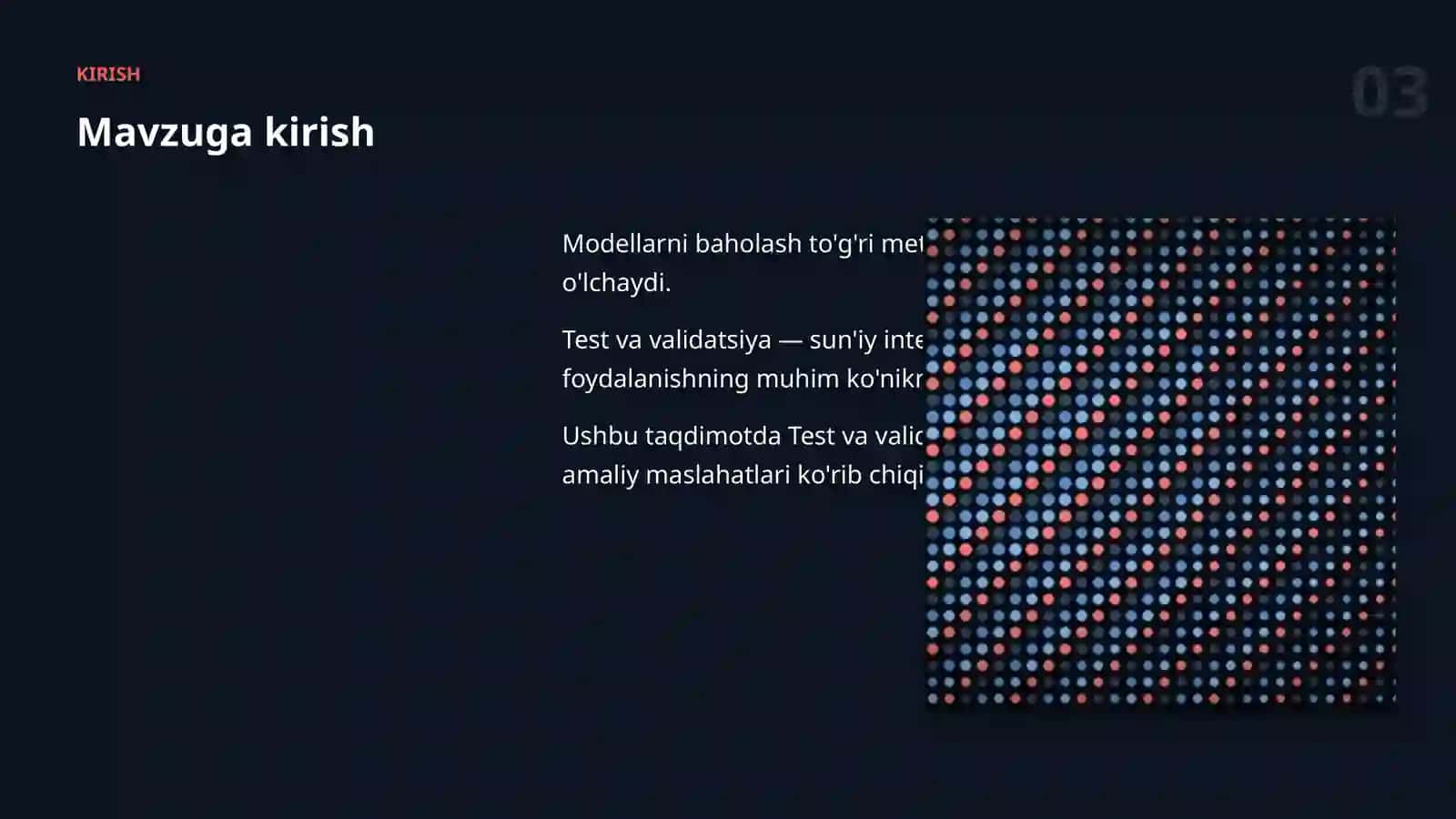 MODELLARNI BAHOLASH 3
