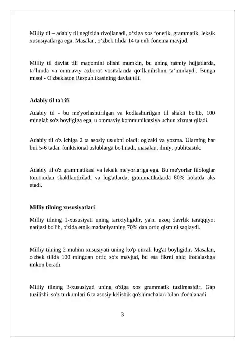 Milliy va Adabiy til 3