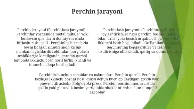 Parchinlash Jarayoni Va Parchinlashda Ishlatiladigon Asbob Va Moslamalar 3