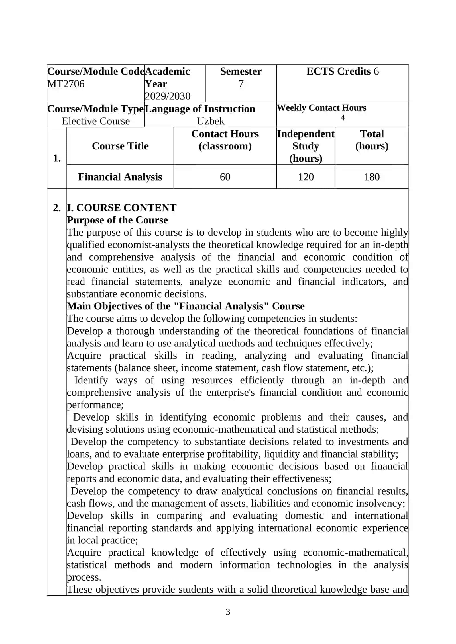 Financial Analysis 3