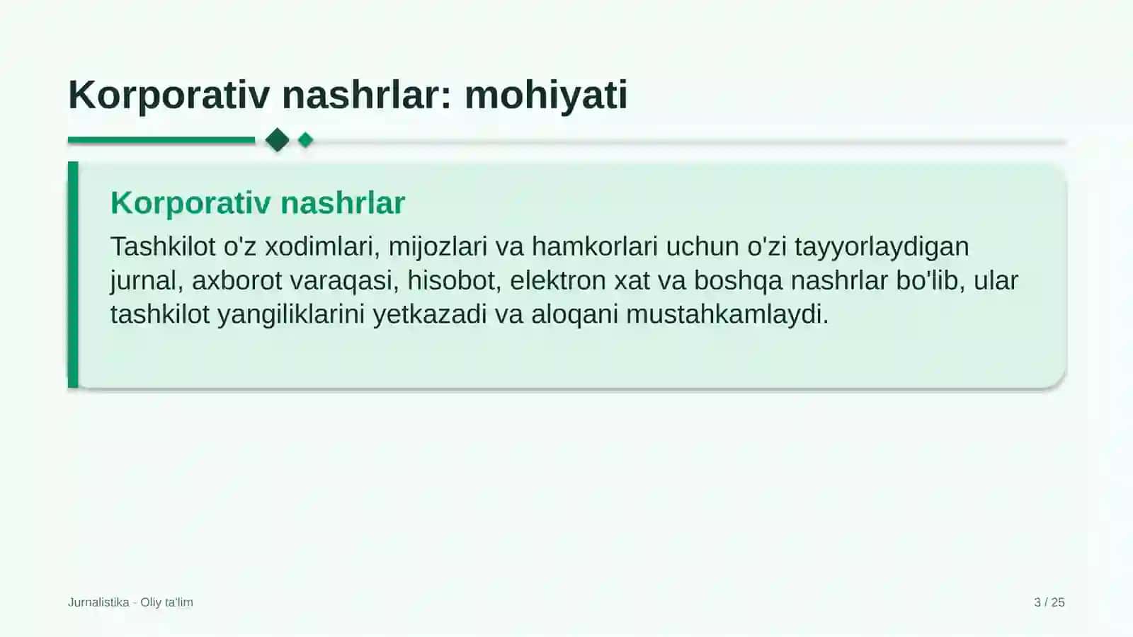 Korporativ nashrlar: mohiyati 3
