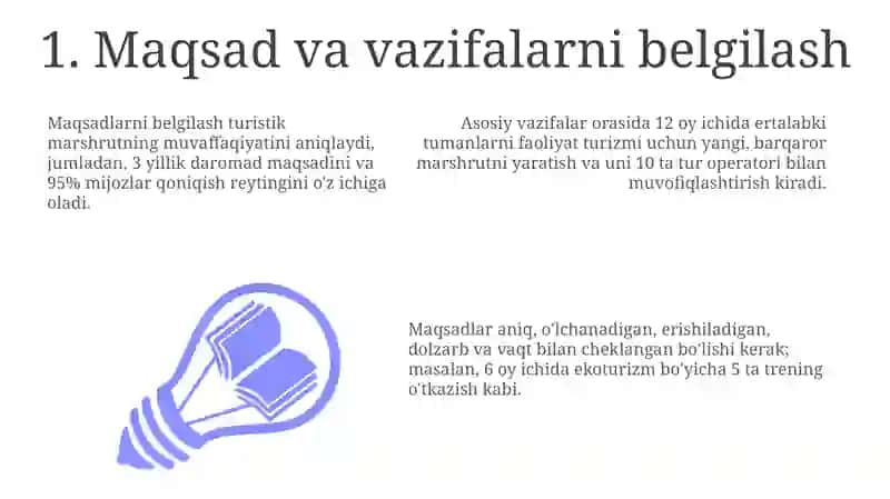 Turistik marshrutlarni rejalashtirish bosqichlari 3