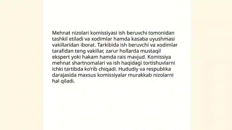 Mehnat nizolari komissiyasi va unda nizolarning ko'rib hal etilishi 3