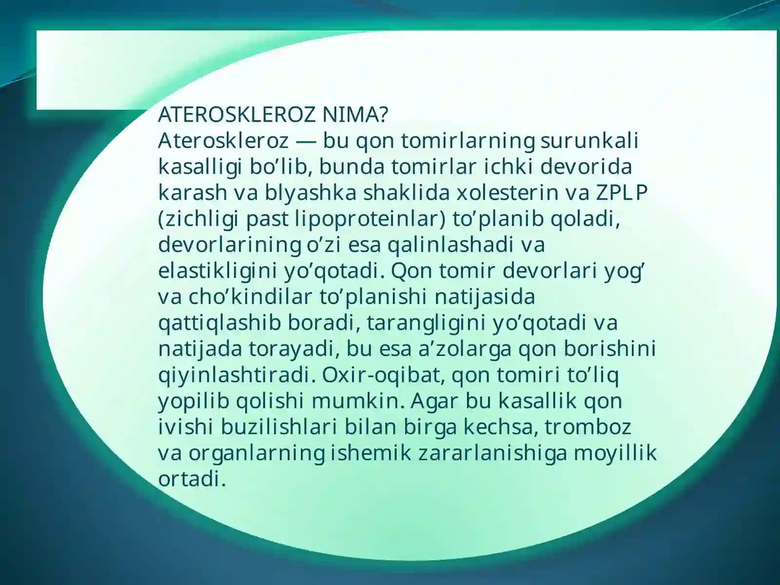 Aterasklerozning kelib chiqish mexanizmi 3