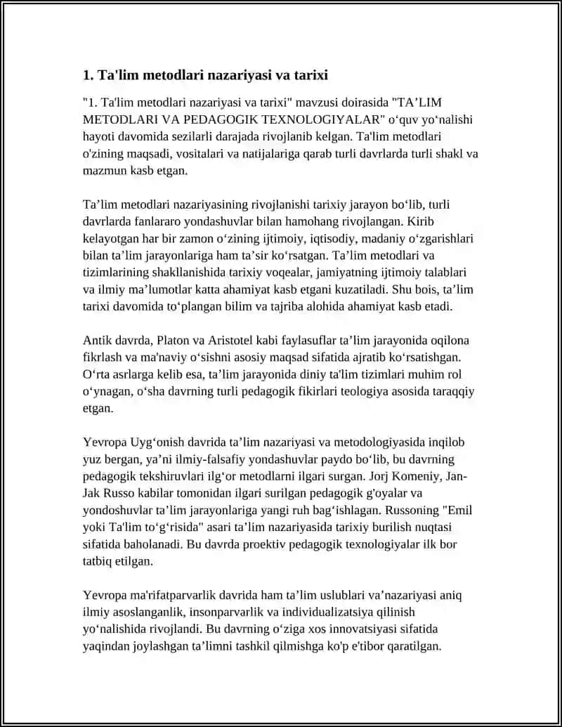 TA’LIM METODLARI VA PEDAGOGIK TEXNOLOGIYALAR 3