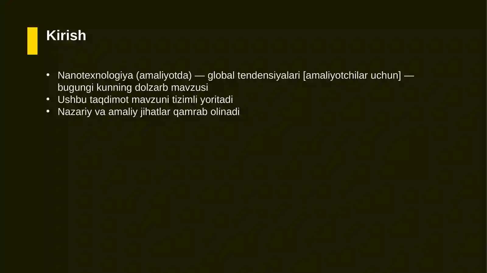 Nanotexnologiya (amaliyotda) — global tendensiyalari [amaliyotchilar uchun] 3