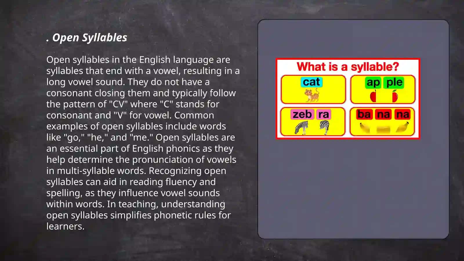 Open Syllables 3
