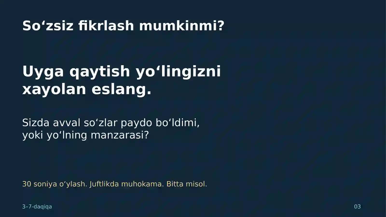Til va tafakkur (taqdimot) 3