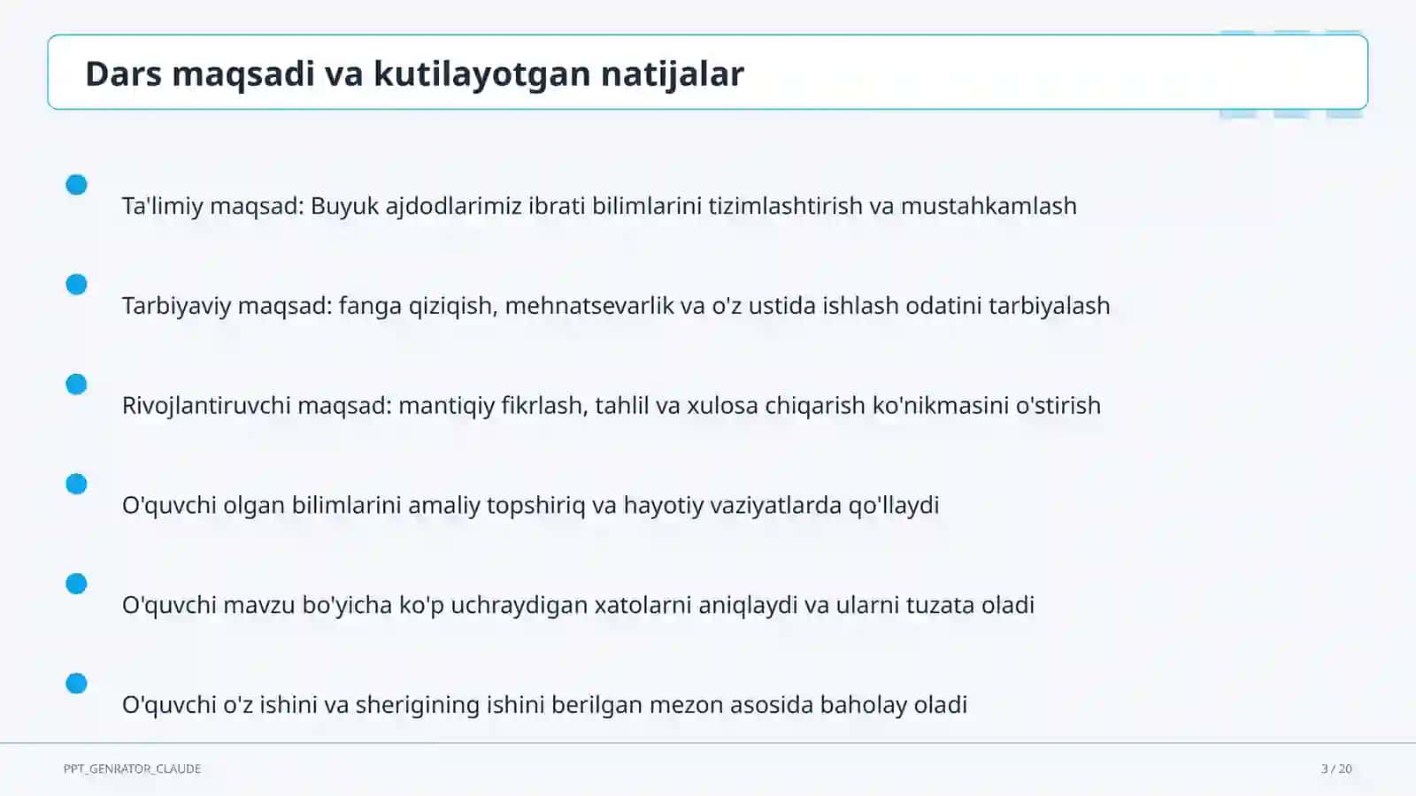 Buyuk ajdodlarimiz ibrati (6-sinf) 3