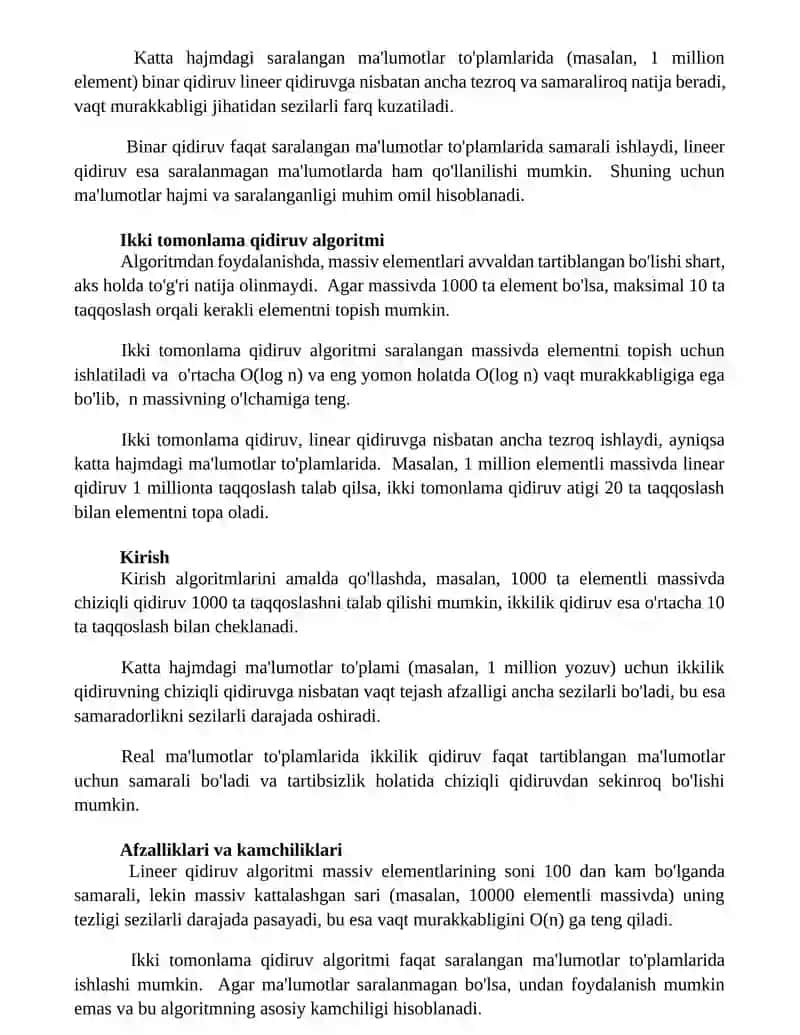 Qidiruv algoritmlarining amaliy qollanilishi-chiziqli va binar qidiruvni real datasetlarga qollash 3